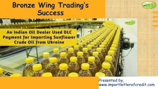 DLC Payment – Bronze Wing Trading’s Success – LC MT700