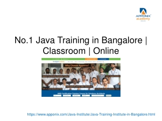 JAVA TRAINING IN  BANGALORE
