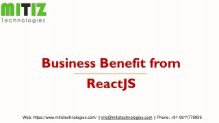 Business Benefit from ReactJS