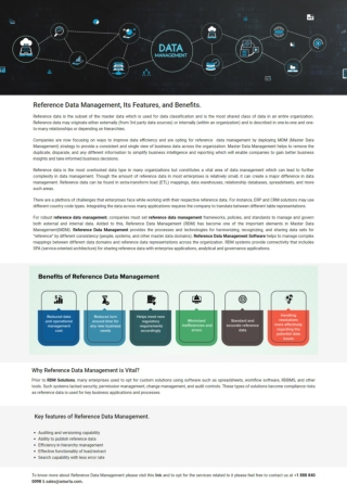 Reference Data Management, Its Features, and Benefits