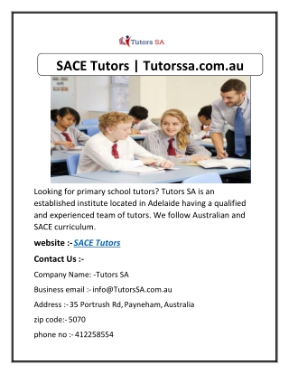 SACE Tutors | Tutorssa.com.au