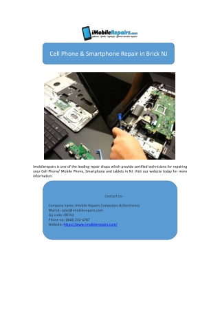 Cell Phone & Smartphone Repair in Brick NJ