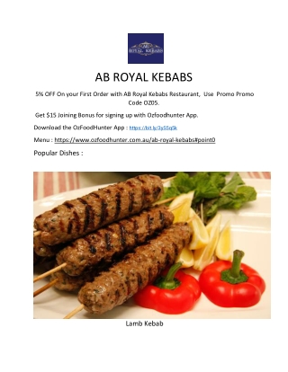 5% Off - AB Royal Kebab’s Menu|Pizza Marsden, QLD