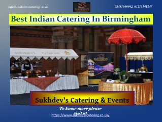 Best Indian Catering In Birmingham