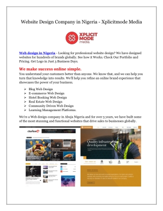 Web design in Nigeria - Xplicitmode.com