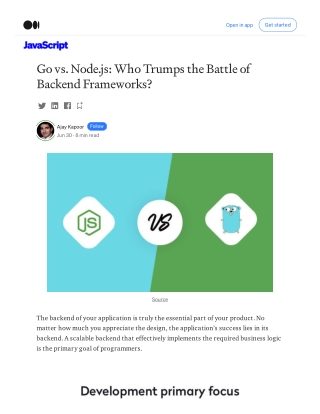 Golang vs. Node: Who wins this battle?