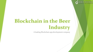 Blockchain in beer industry