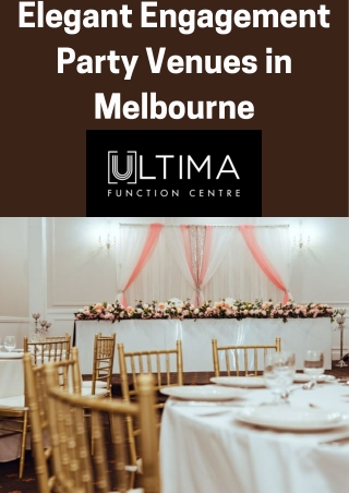 Elegant Engagement Party Venues in Melbourne