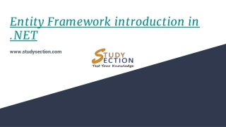 Entity Framework introduction in .NET - StudySection