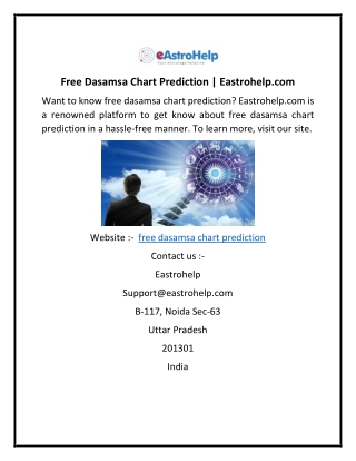 Free Dasamsa Chart Prediction | Eastrohelp.com