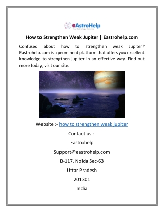 How to Strengthen Weak Jupiter  Eastrohelp.com (1)