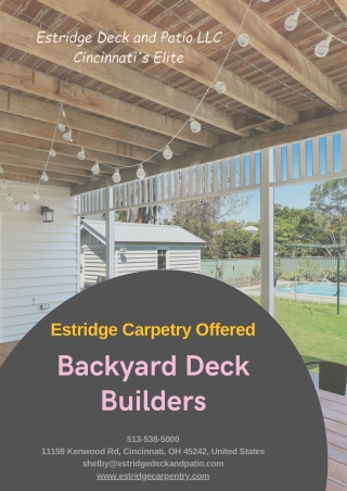 Enjoy The Service of Backyard Deck Builders Near You!