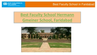 Best Faculty School Hermann Gmeiner School, Faridabad