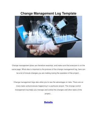 Change Management Log Template
