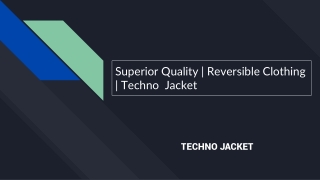 Techno jacket | High-Quality Clothing | New York