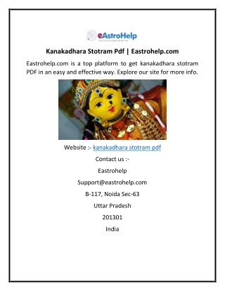 Kanakadhara Stotram Pdf  Eastrohelp.com-converted
