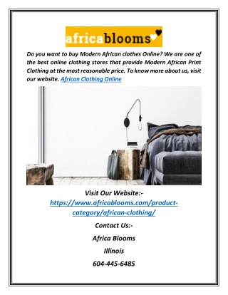 African Clothing Online | Africa Blooms