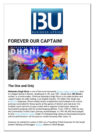 1 FOREVER OUR CAPTAIN