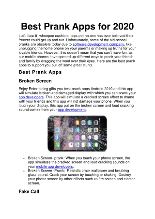 Best Prank Apps for 2020