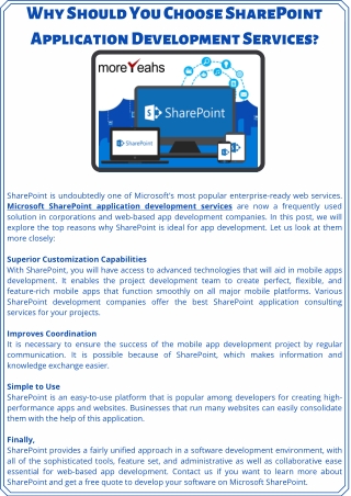 Why Should You Choose SharePoint Application Development Services