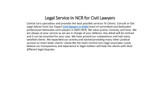 Legal Service In NCR for Civil Lawyers
