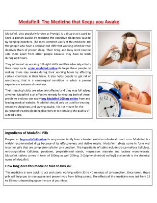 Modafinil The Medicine that Keeps you Awake-converted