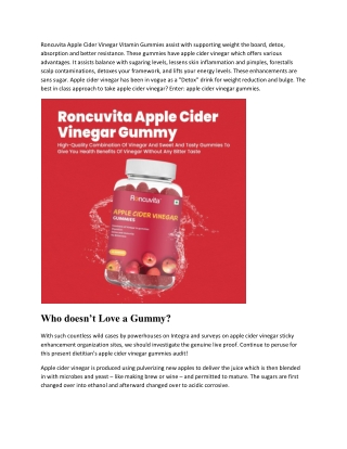 How to use Apple Cider Vinegar Gummies