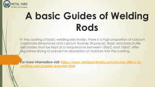 A basic Guides of Welding Rods