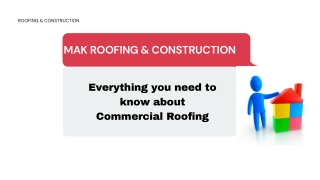 Everything you need to know about Commercial Roofing