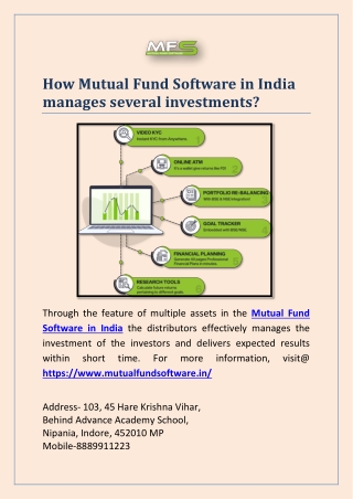 How Mutual Fund Software in India manages several investments