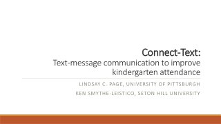 Connect-Text: Text-message communication to improve kindergarten attendance