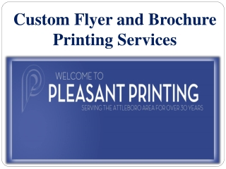 Custom Flyer and Brochure Printing Services