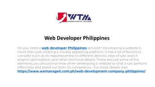 Web Developer Philippines