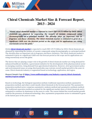 chiral chemicals market is expected to reach USD 119.72 billion by 2024