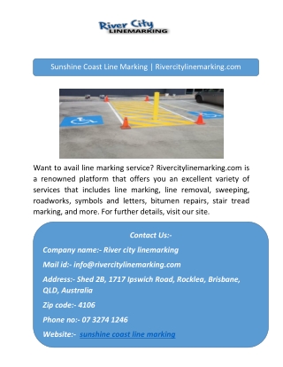 sunshineSunshine Coast Line Marking | Rivercitylinemarking.com coast