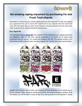 Far e liquid UK