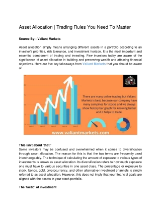 Asset Allocation Trading Rules | Valiant Markets