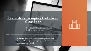 Job Postings Scraping Daily from Glassdoor