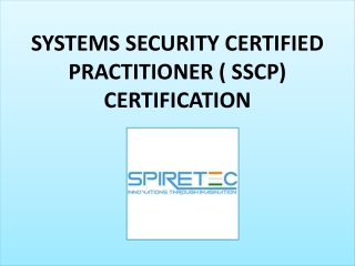 Systems Security Certified Practitioner ( SSCP) Certification