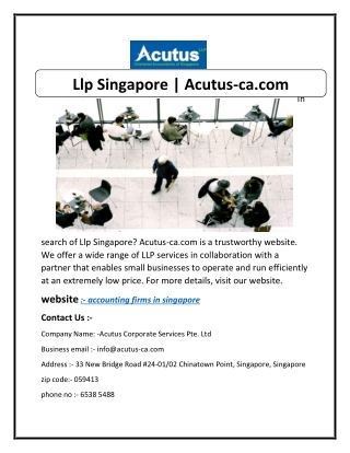 Llp Singapore | Acutus-ca.com
