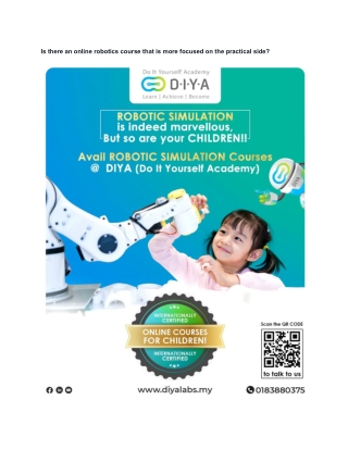 Is there an online robotics course that is more focused on the practical side