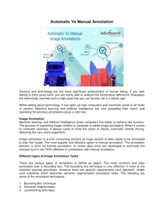 Automatic Vs Manual Annotation