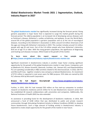 Global Bioelectronics Market Trends 2021