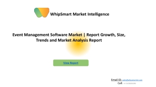 Event Management Software Market competitive analysis & industry trends