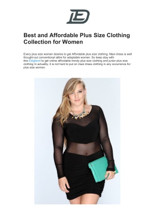 Best and Affordable Plus Size Clothing Collection for Women