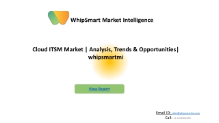 Cloud ITSM market competitive analysis & industry trends