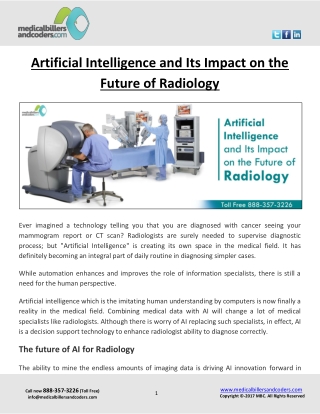 Artificial Intelligence and Its Impact on the Future of Radiology