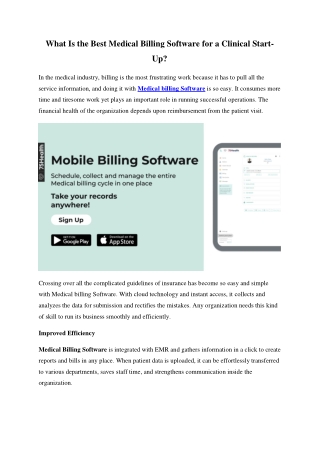What Is the Best Medical Billing Software for a Clinical Start-up