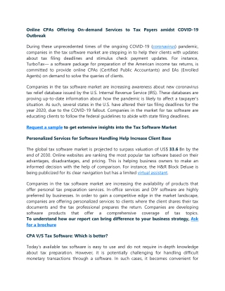 Tax Software Market