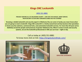 Kings OKC Locksmith